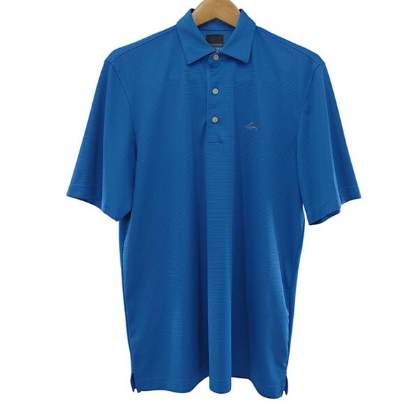 Greg Norman ML75 PlayDry Men’s Golf Performance Polo Shirt Blue Stripe Size M - Picture 2 of 7